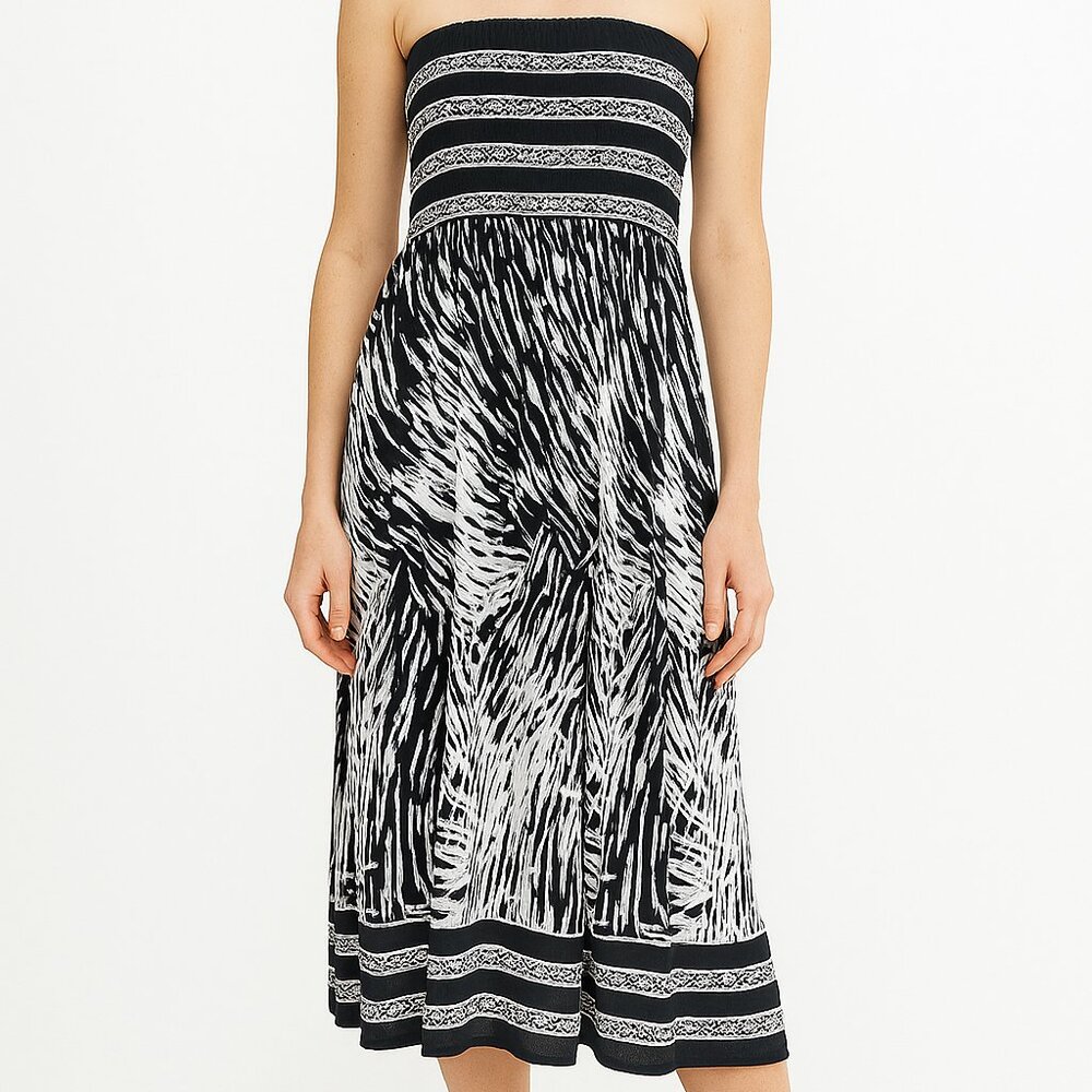 ChristinaLove black / white sleeveless dress one size fits most